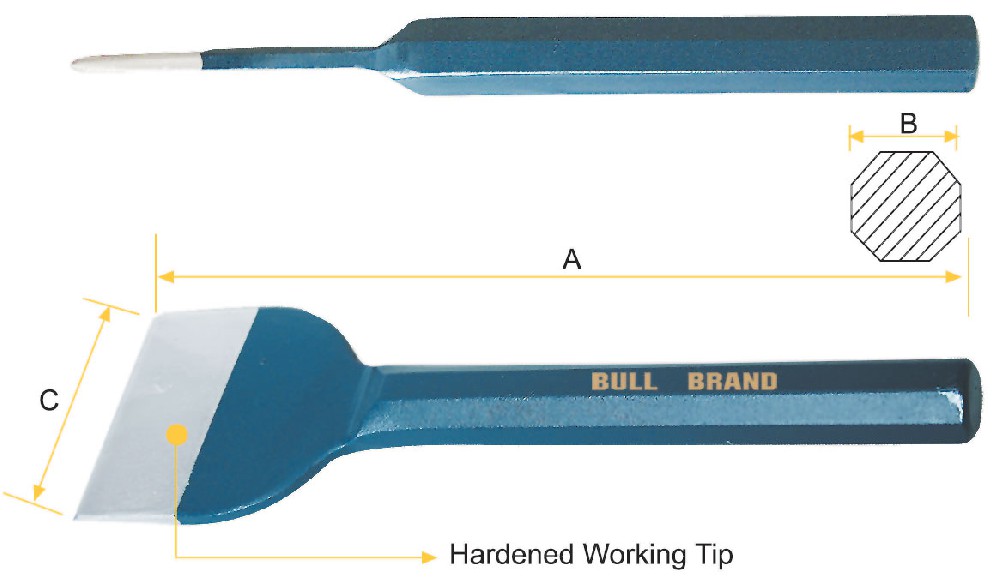 Floor/Brick Chisel - Oct Shank