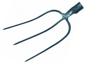 F3RR Three Round Tine Round Socket Fork Head